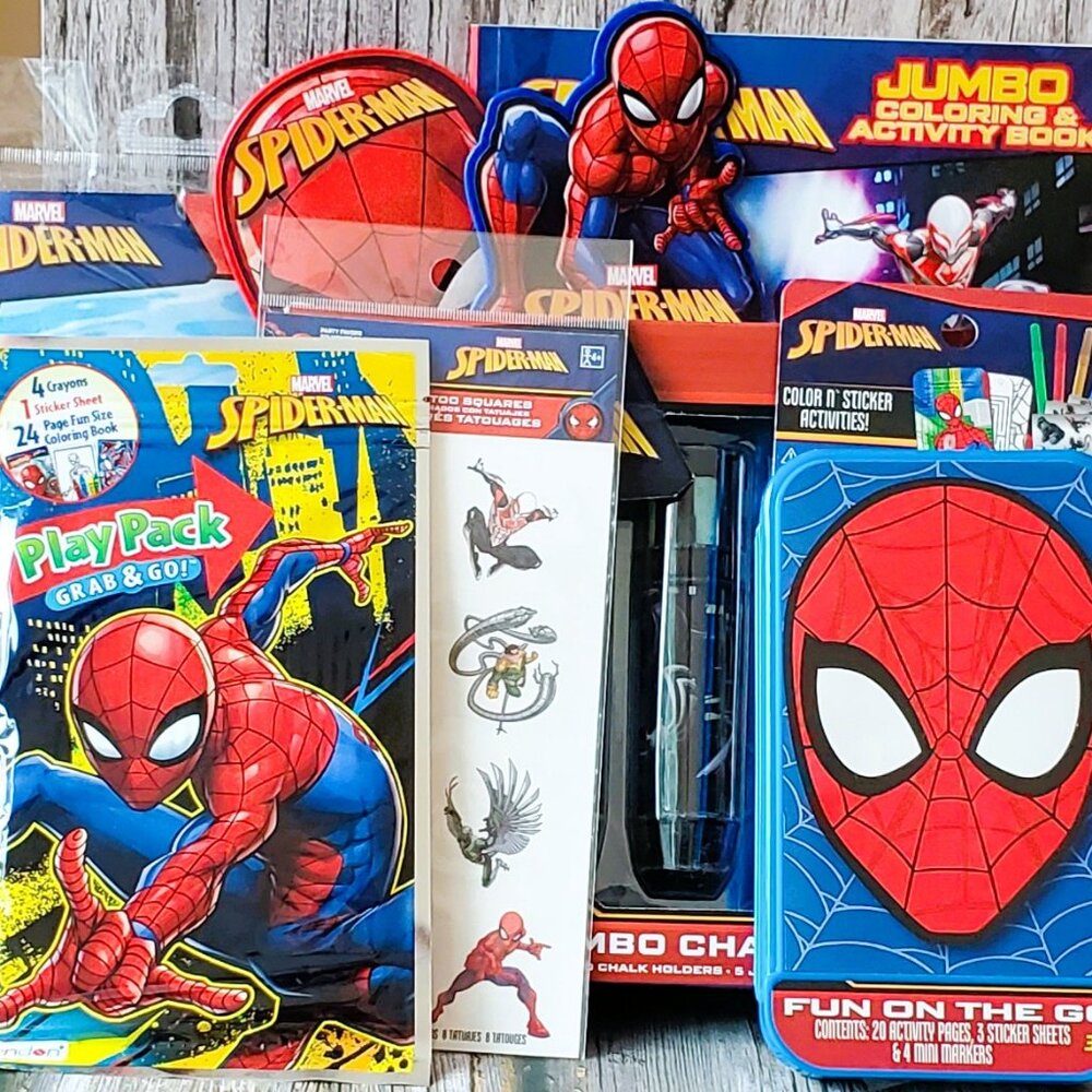Spiderman Gift Bundle for Kids Toys & Activies for Bdays, Easter, All Occasions
